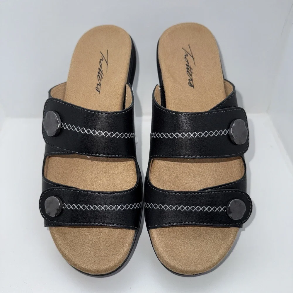 Women's Ruthie Stitch Leather Upper Adjustable Straps Sandals 7.5N‎